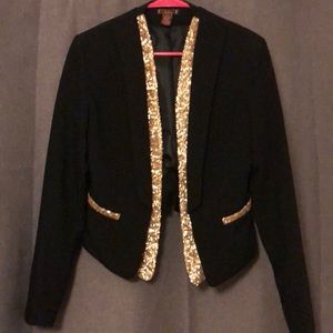 Black with Gold Sequence blazer